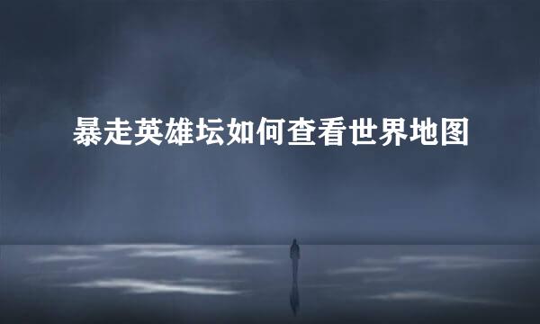暴走英雄坛如何查看世界地图