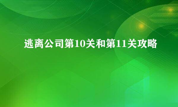 逃离公司第10关和第11关攻略
