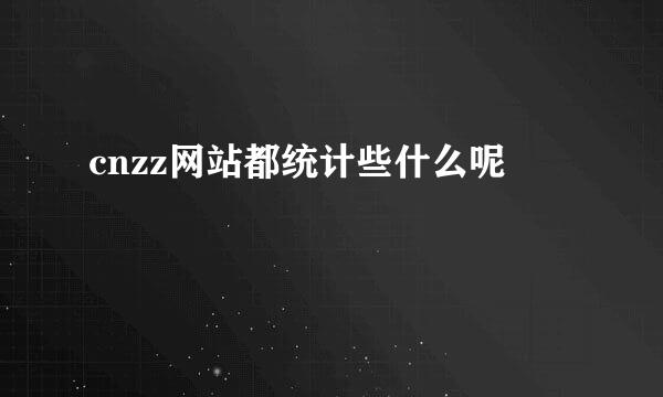 cnzz网站都统计些什么呢