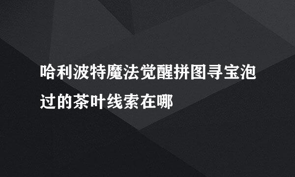 哈利波特魔法觉醒拼图寻宝泡过的茶叶线索在哪