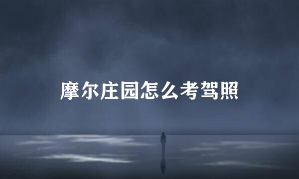 摩尔庄园怎么考驾照