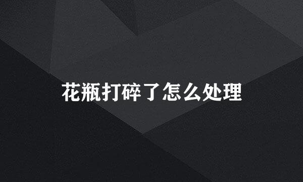 花瓶打碎了怎么处理