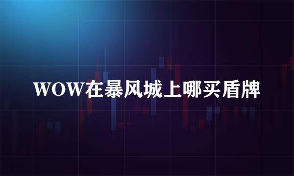 WOW在暴风城上哪买盾牌
