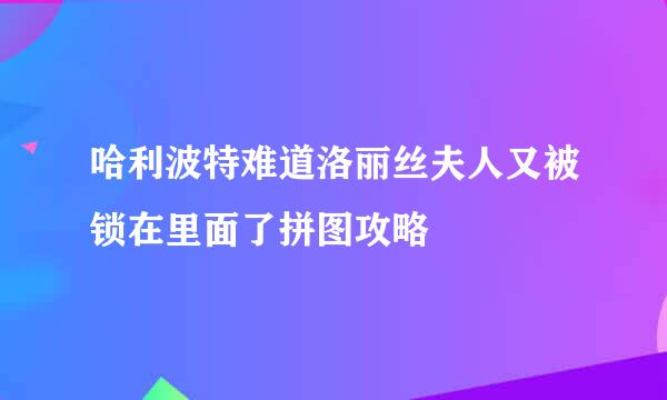 哈利波特难道洛丽丝夫人又被锁在里面了拼图攻略