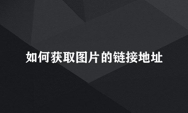 如何获取图片的链接地址