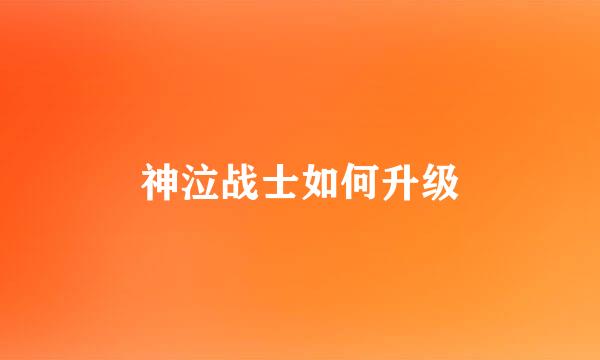 神泣战士如何升级