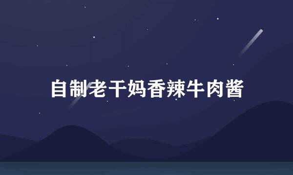 自制老干妈香辣牛肉酱