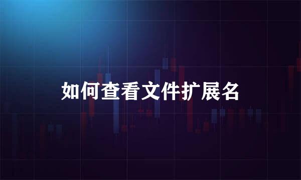 如何查看文件扩展名