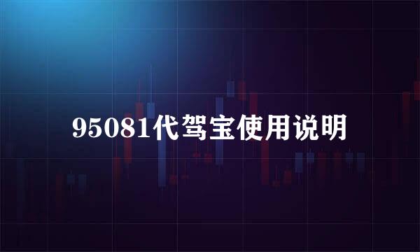 95081代驾宝使用说明