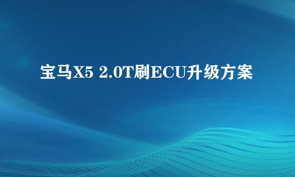 宝马X5 2.0T刷ECU升级方案