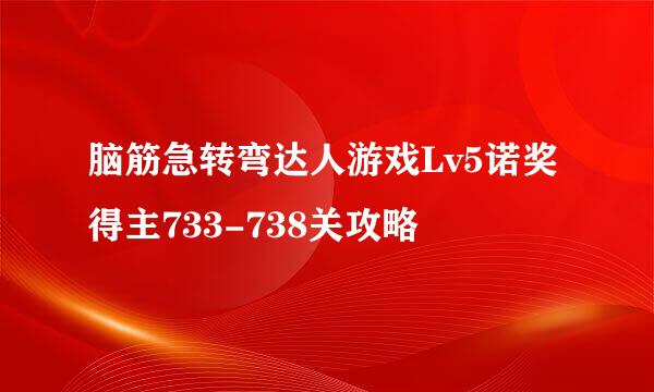 脑筋急转弯达人游戏Lv5诺奖得主733-738关攻略