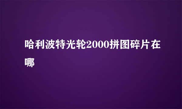 哈利波特光轮2000拼图碎片在哪