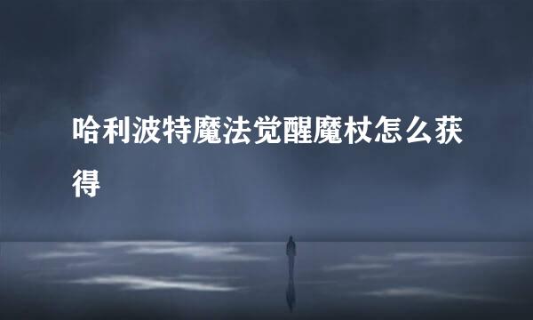 哈利波特魔法觉醒魔杖怎么获得