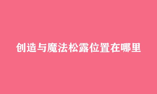 创造与魔法松露位置在哪里