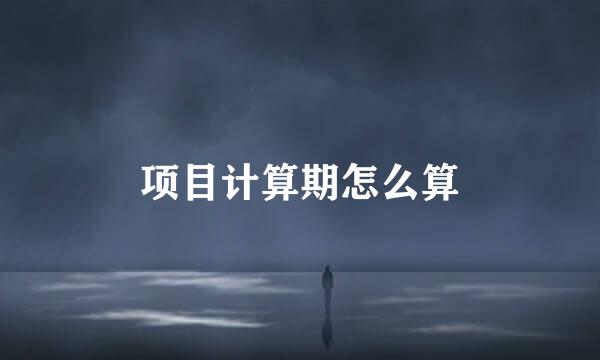 项目计算期怎么算