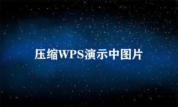 压缩WPS演示中图片