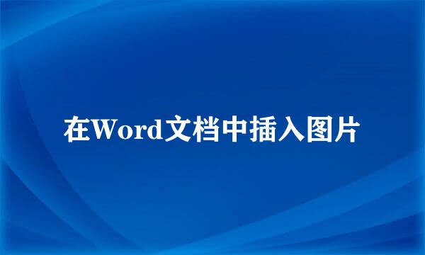 在Word文档中插入图片