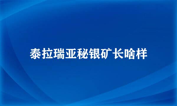 泰拉瑞亚秘银矿长啥样