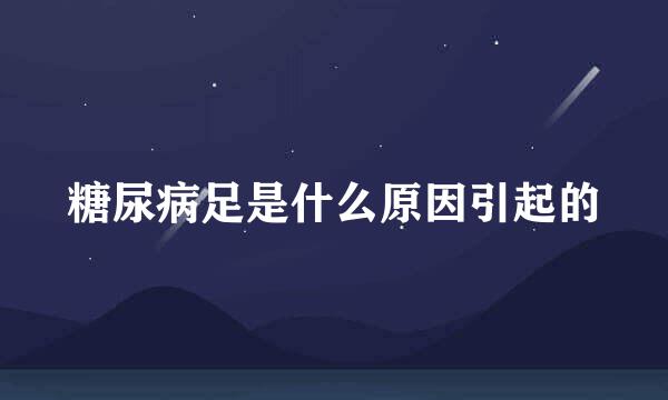 糖尿病足是什么原因引起的
