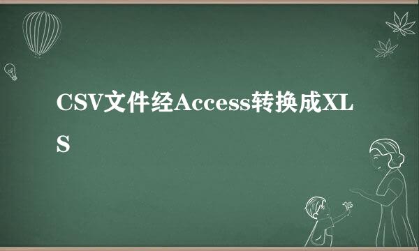 CSV文件经Access转换成XLS