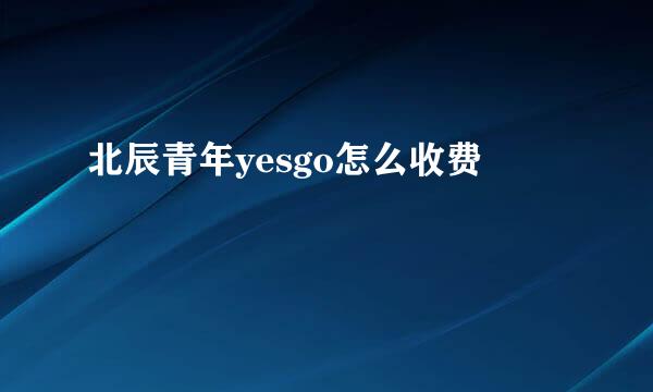 北辰青年yesgo怎么收费