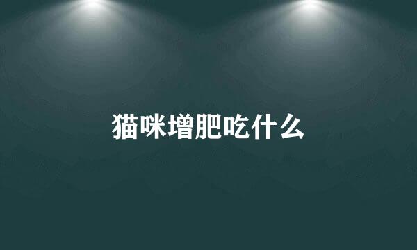 猫咪增肥吃什么