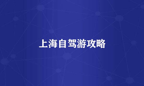 上海自驾游攻略