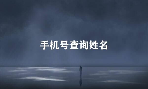 手机号查询姓名