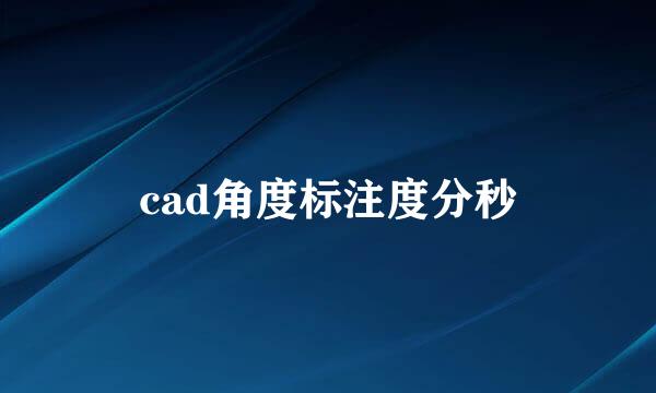 cad角度标注度分秒