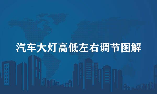 汽车大灯高低左右调节图解