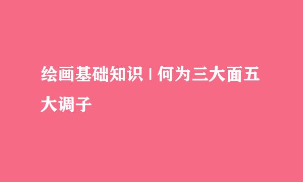绘画基础知识 | 何为三大面五大调子