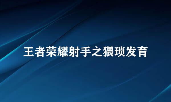王者荣耀射手之猥琐发育