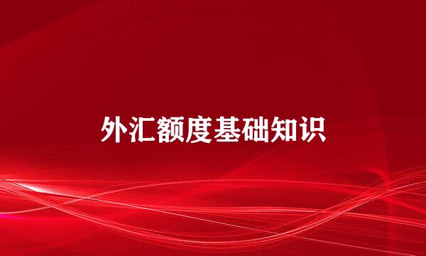 外汇额度基础知识