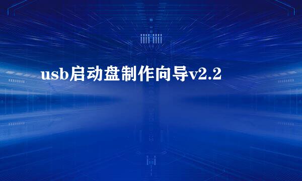 usb启动盘制作向导v2.2