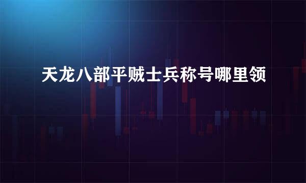 天龙八部平贼士兵称号哪里领