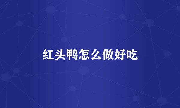 红头鸭怎么做好吃