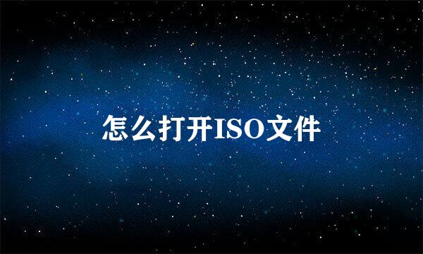 怎么打开ISO文件