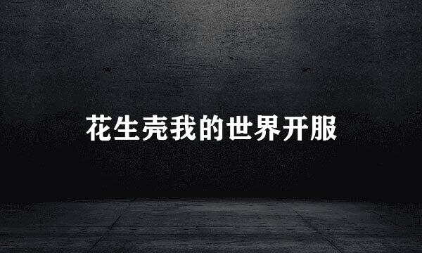花生壳我的世界开服