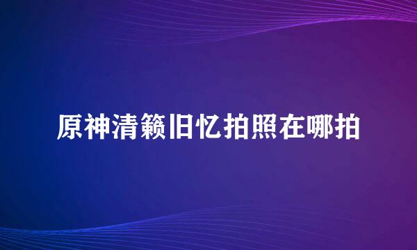 原神清籁旧忆拍照在哪拍