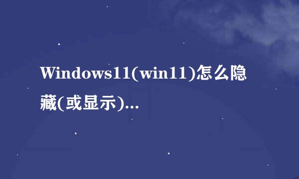 Windows11(win11)怎么隐藏(或显示)文件扩展名
