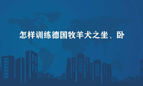 怎样训练德国牧羊犬之坐、卧