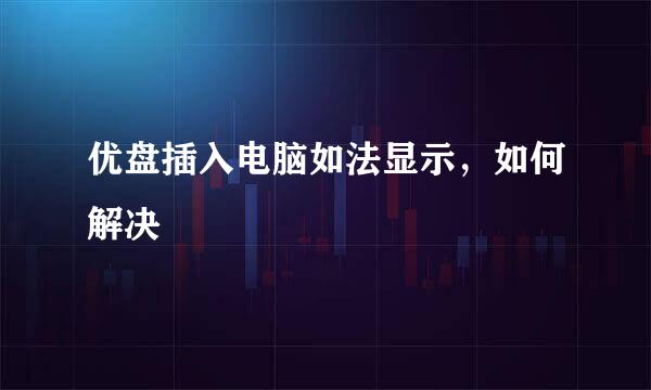 优盘插入电脑如法显示，如何解决
