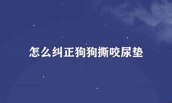 怎么纠正狗狗撕咬尿垫