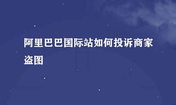 阿里巴巴国际站如何投诉商家盗图