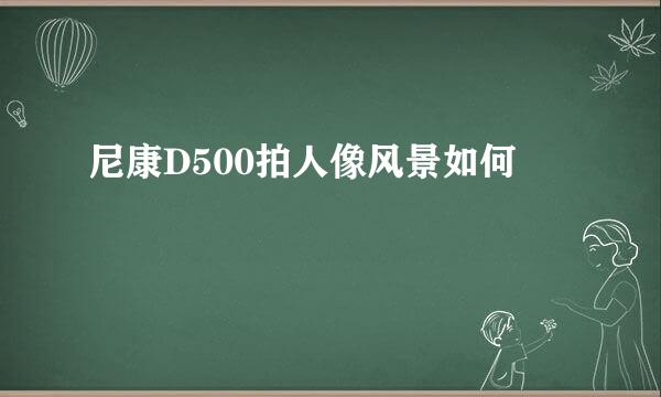 尼康D500拍人像风景如何