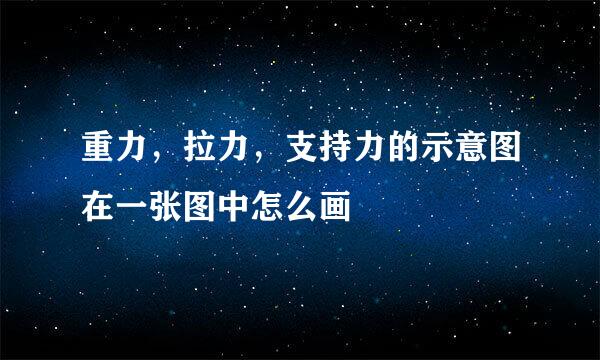 重力，拉力，支持力的示意图在一张图中怎么画