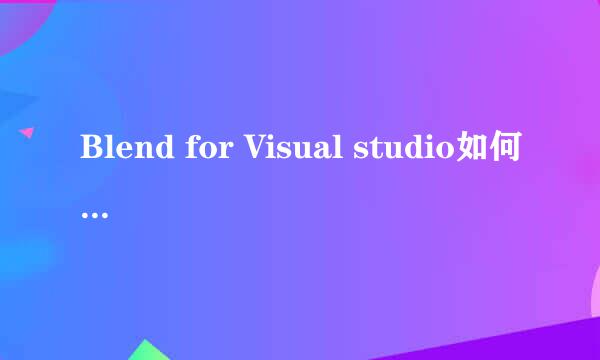 Blend for Visual studio如何显示选择