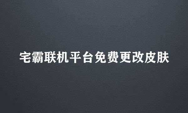 宅霸联机平台免费更改皮肤