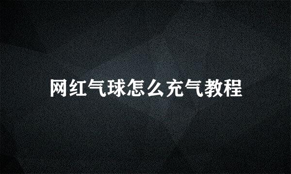 网红气球怎么充气教程