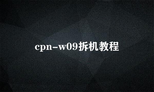 cpn-w09拆机教程